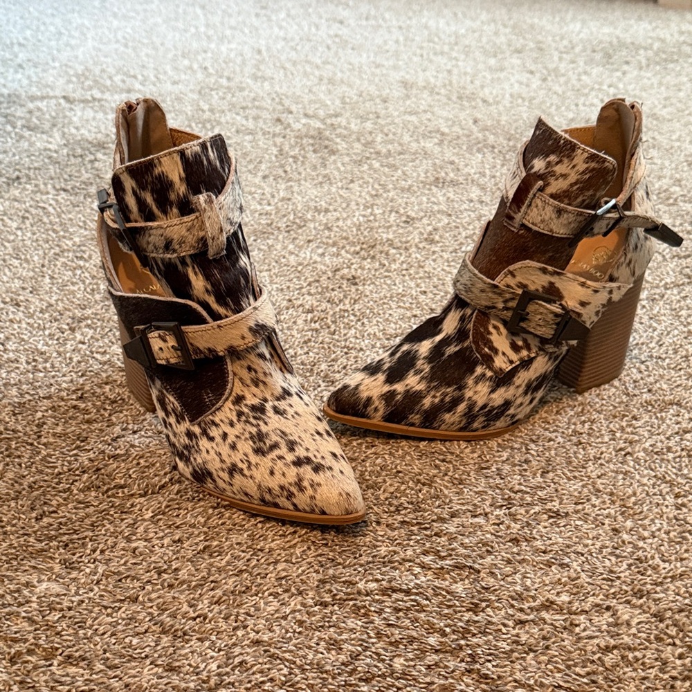 Cowhide Ankle Booties